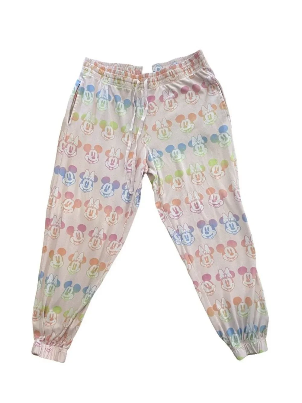 Disney Mickey Minnie Ombre Pajama Set Pink Lounge Sleepwear Large - Picture 3 of 9